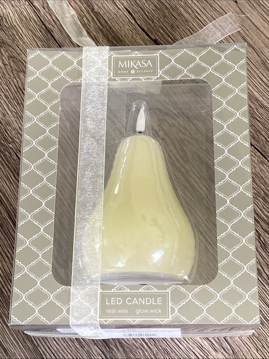Mikasa Other - Mikasa Pear Shaped LED Candle in Soft Cream Battery Operated